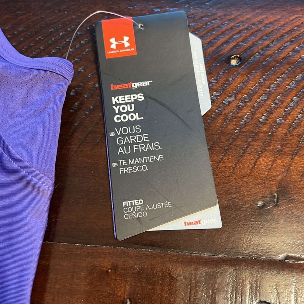 Under Amour wms heatgear racerback tank purple XS - Picture 2 of 4